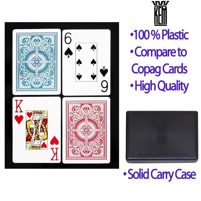 KEM Arrow blau - rot / Poker Size - Jumbo Index / Doppeldeck